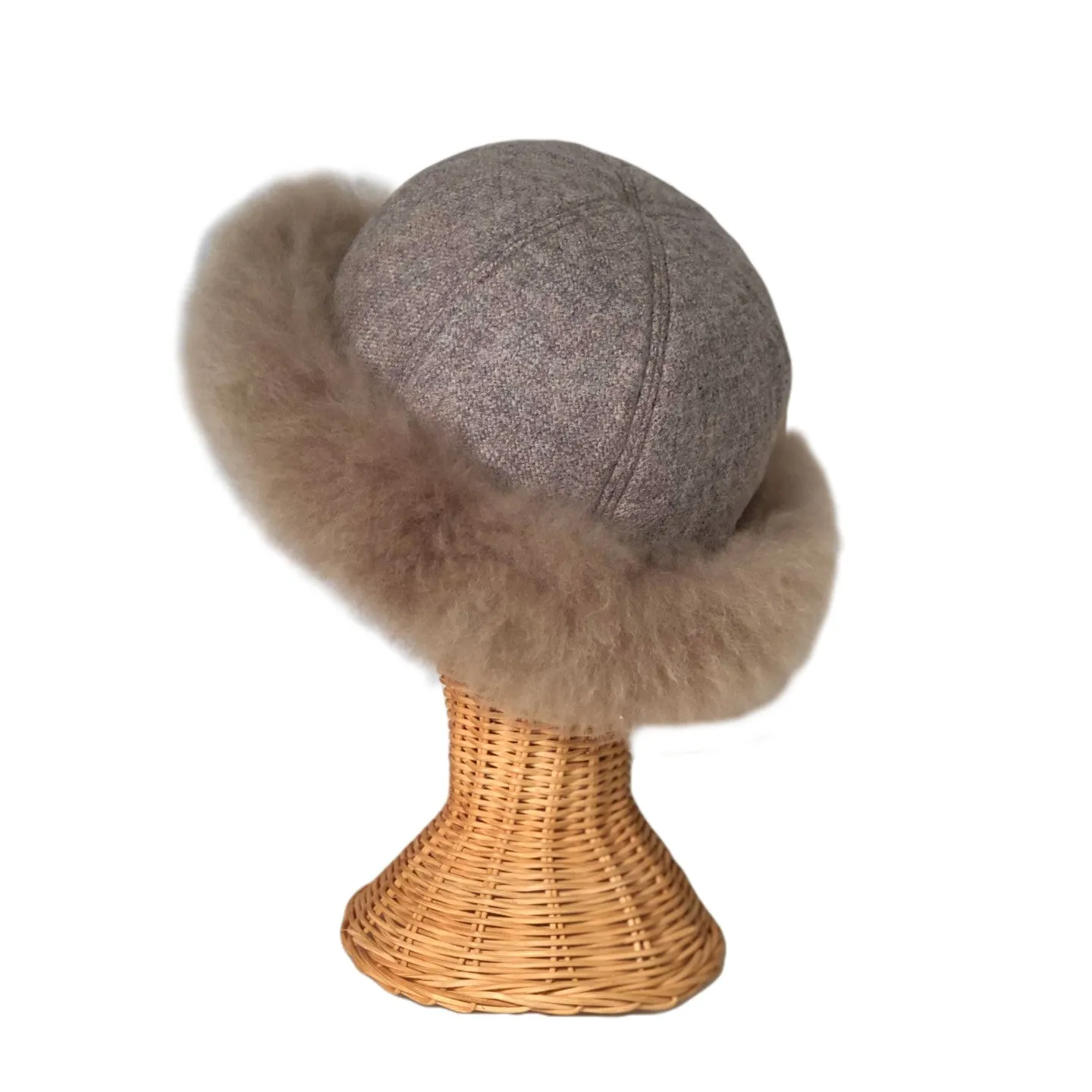 Premium Alpaca Fur Cloche Hat