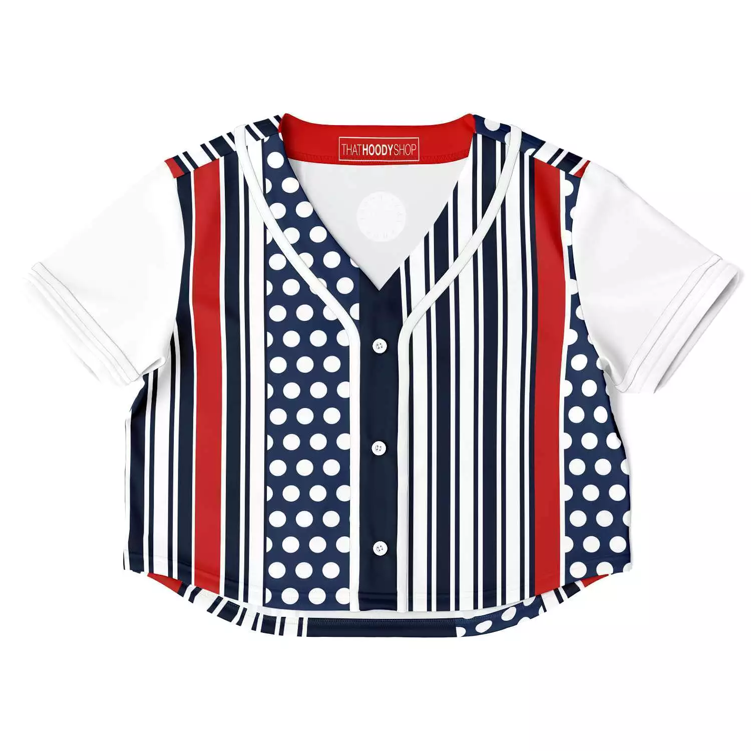 Sail Away Cropped Button Front Jersey