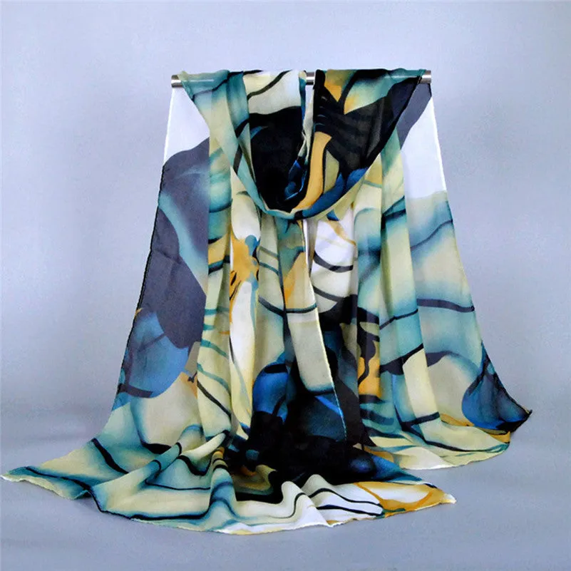 Scarves Lady Long Wrap Women's Shawl Chiffon Scarf Luxury Echarpe ponchos and capes Fast Shipping Feida