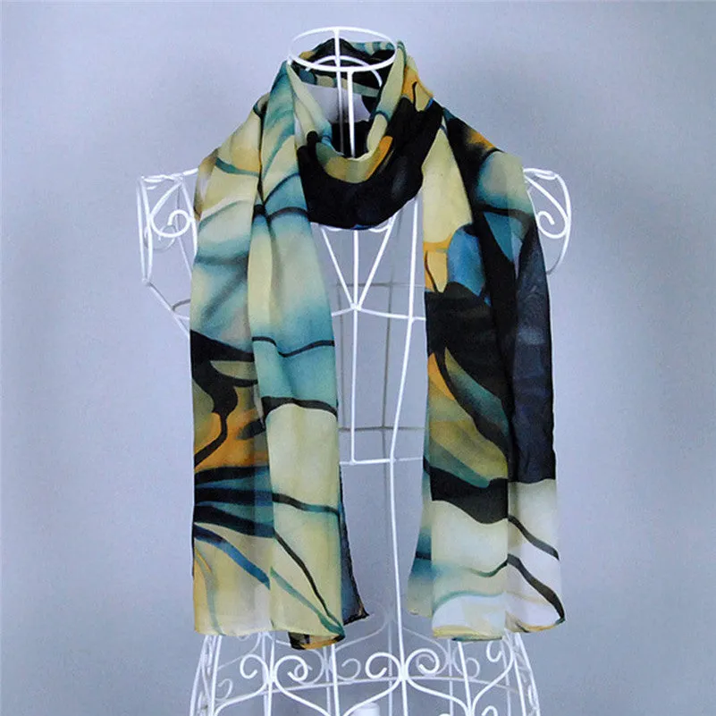 Scarves Lady Long Wrap Women's Shawl Chiffon Scarf Luxury Echarpe ponchos and capes Fast Shipping Feida