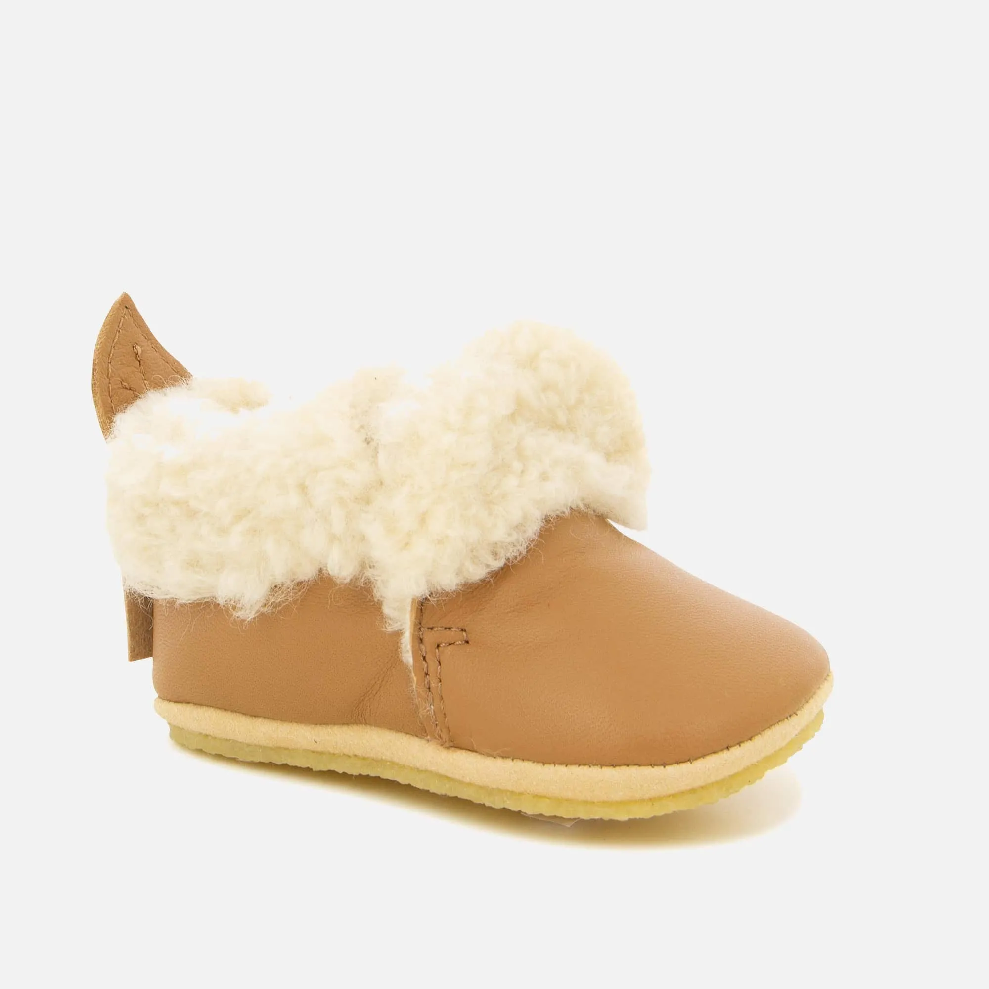 SHOO POM SHOO FUR camel chaussons