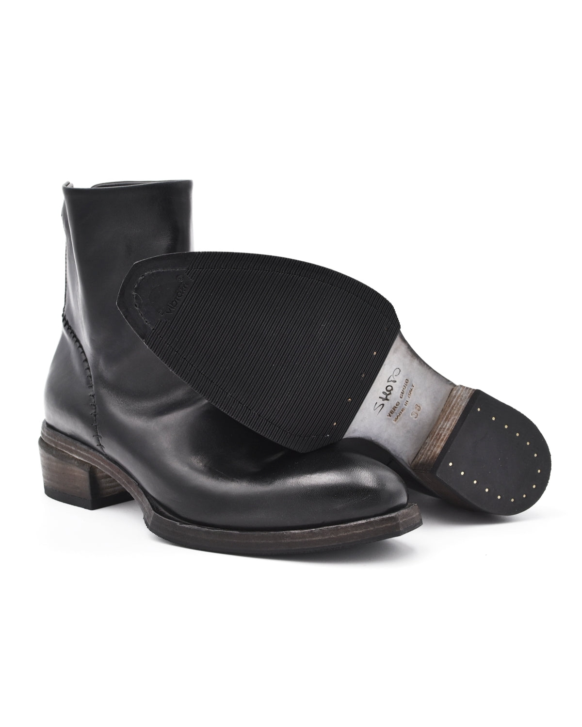 Shoto Black Point Toe Ankle Boot