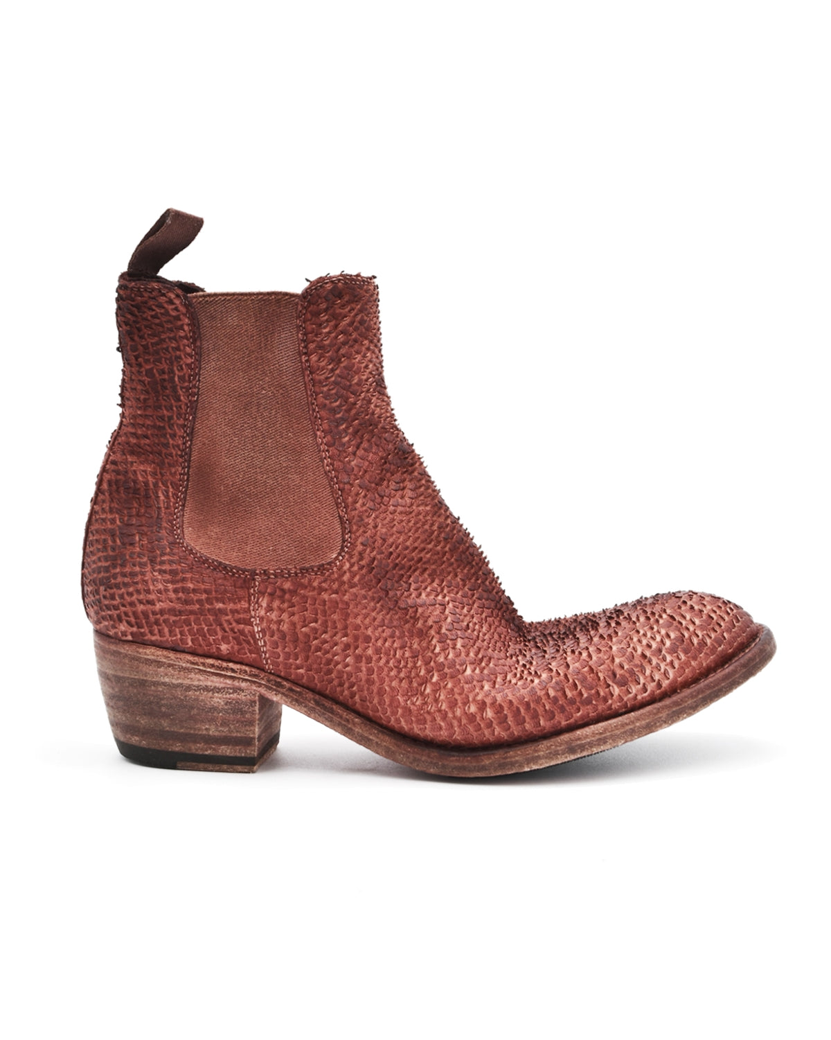 Shoto Brick Red Western Chelsea Boot