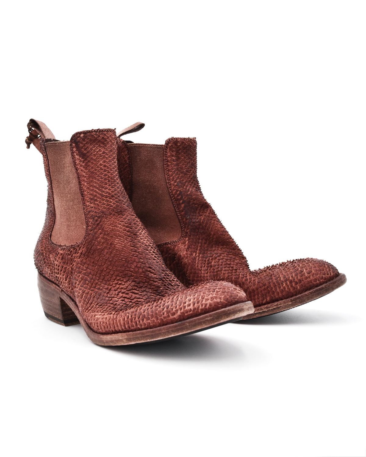 Shoto Brick Red Western Chelsea Boot