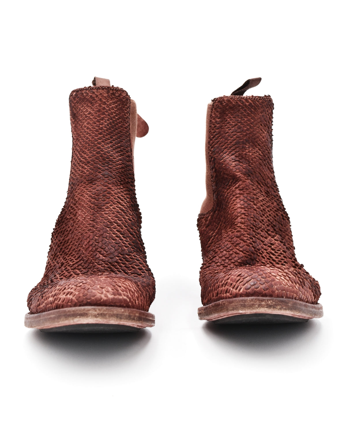 Shoto Brick Red Western Chelsea Boot