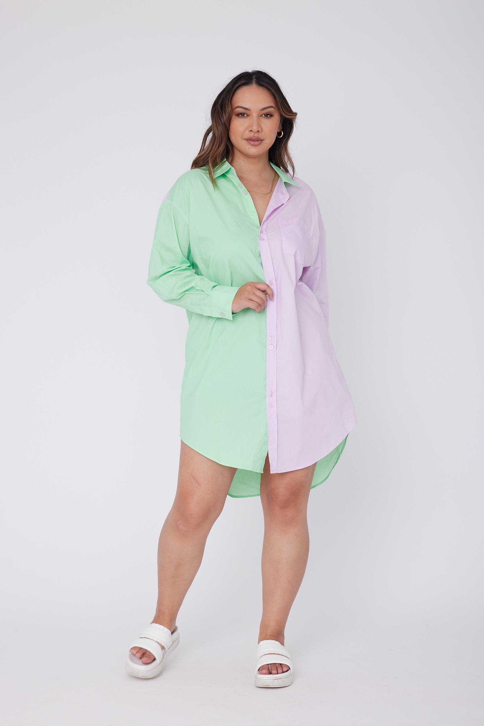 SOLIEL Dress Mint & Lilac