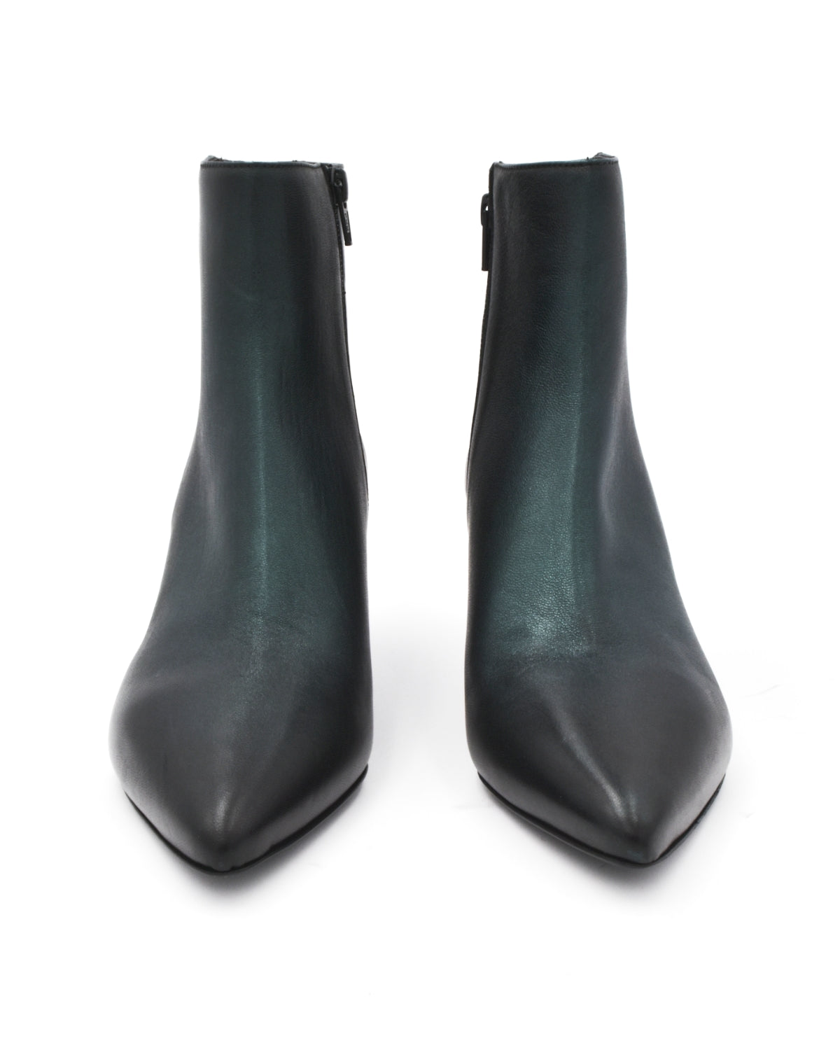 Strategia Metallic Dark Green Kitten Heel Boot