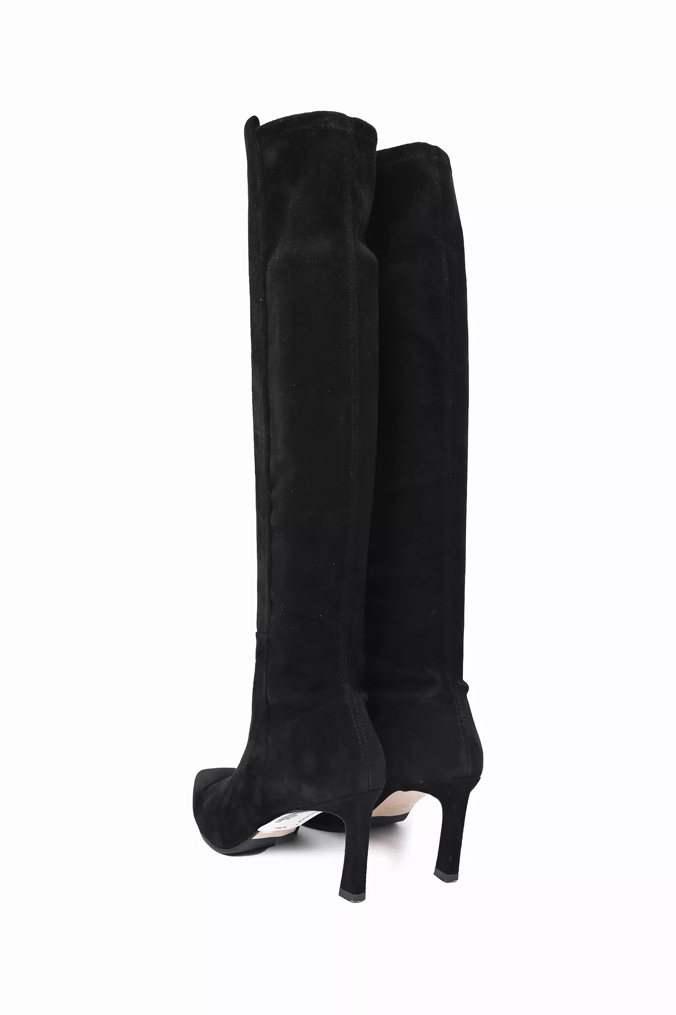 Stuart Weitzman Black Suede Knee High Heeled Boots Size 5.5