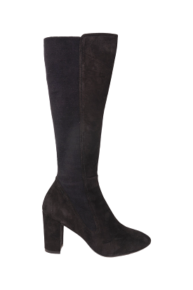 Stuart Weitzman Black Suede Knee High Heeled Boots Size 9