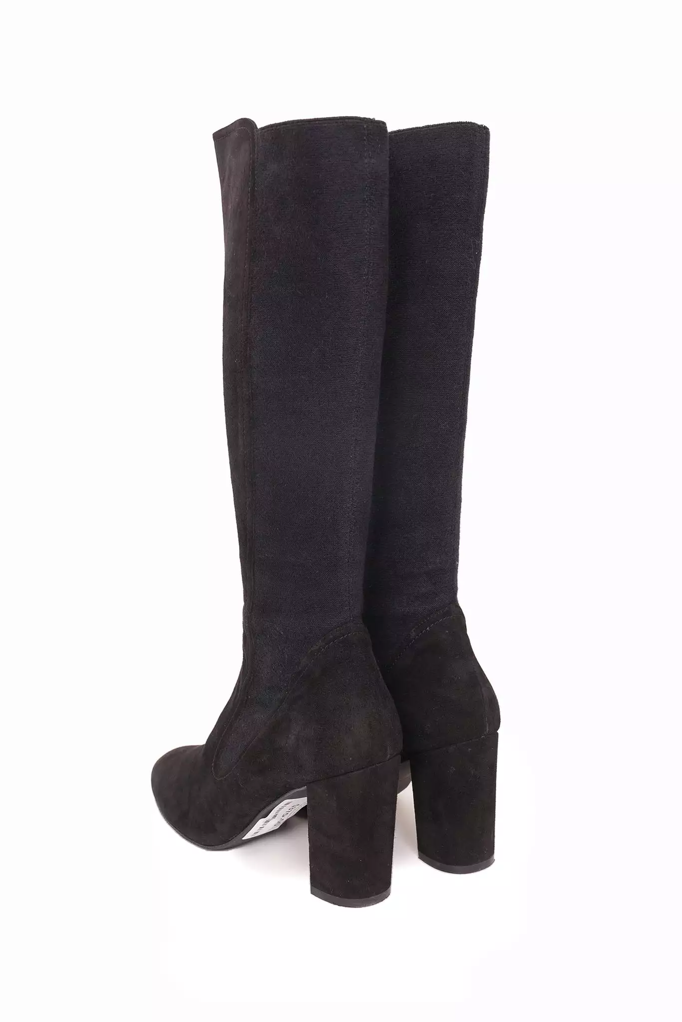 Stuart Weitzman Black Suede Knee High Heeled Boots Size 9