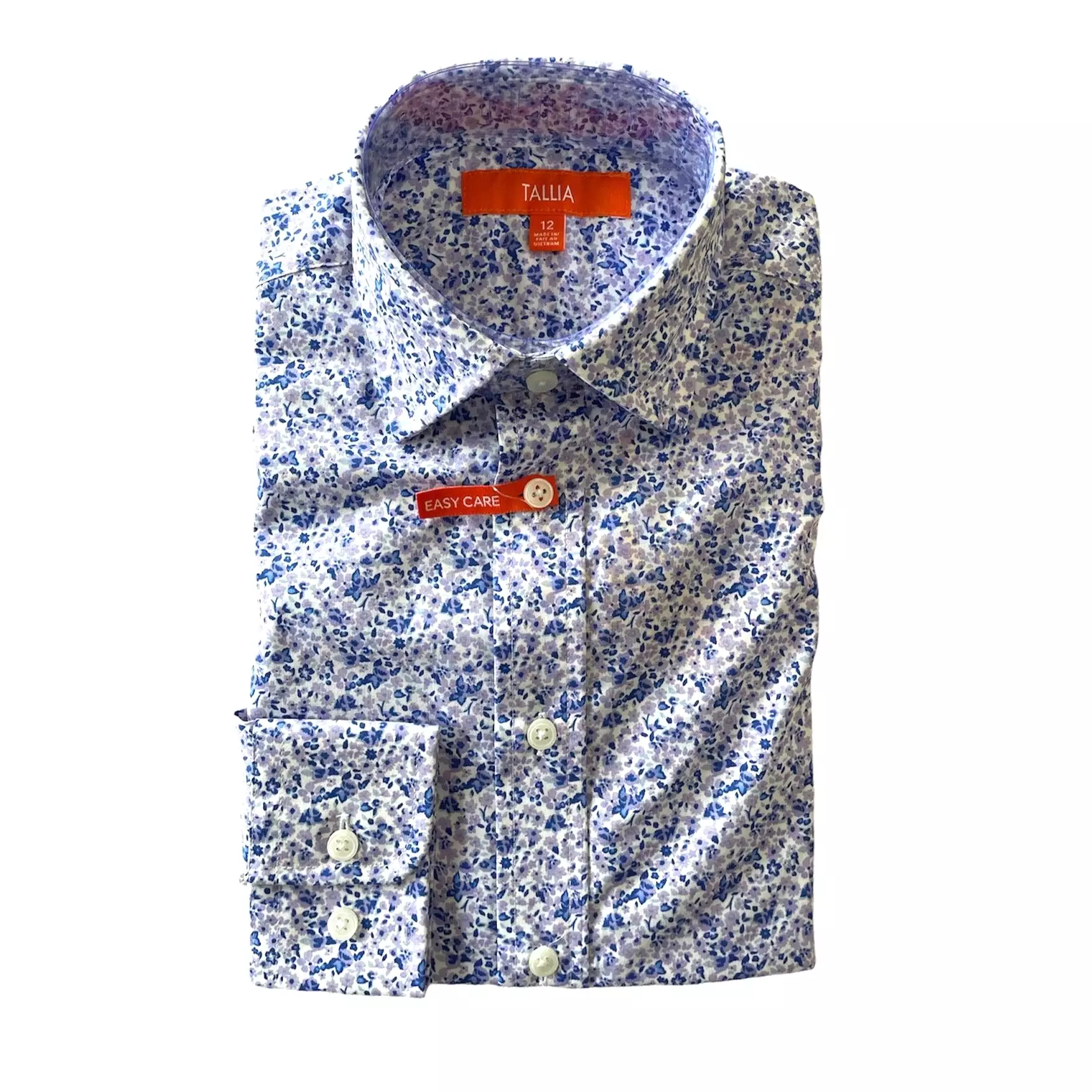 Tallia Boys Purple Floral Dress Shirt KZ0003