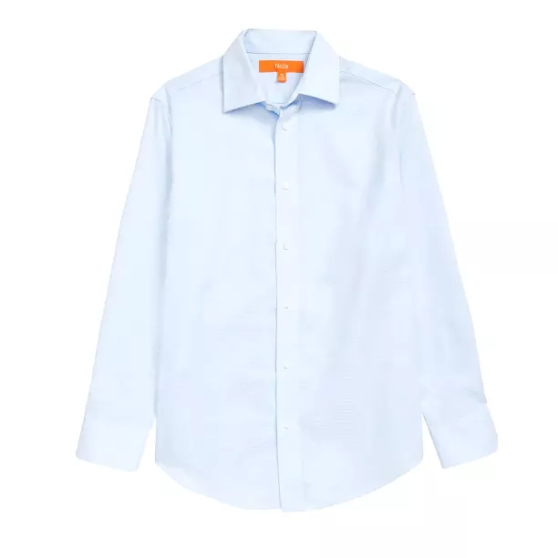 Tallia Boys Textured Blue Dress Shirt KZ0008