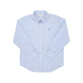 The Beaufort Bonnet Company - Park City Periwinkle Windowpane Dean's List Dress Shirt