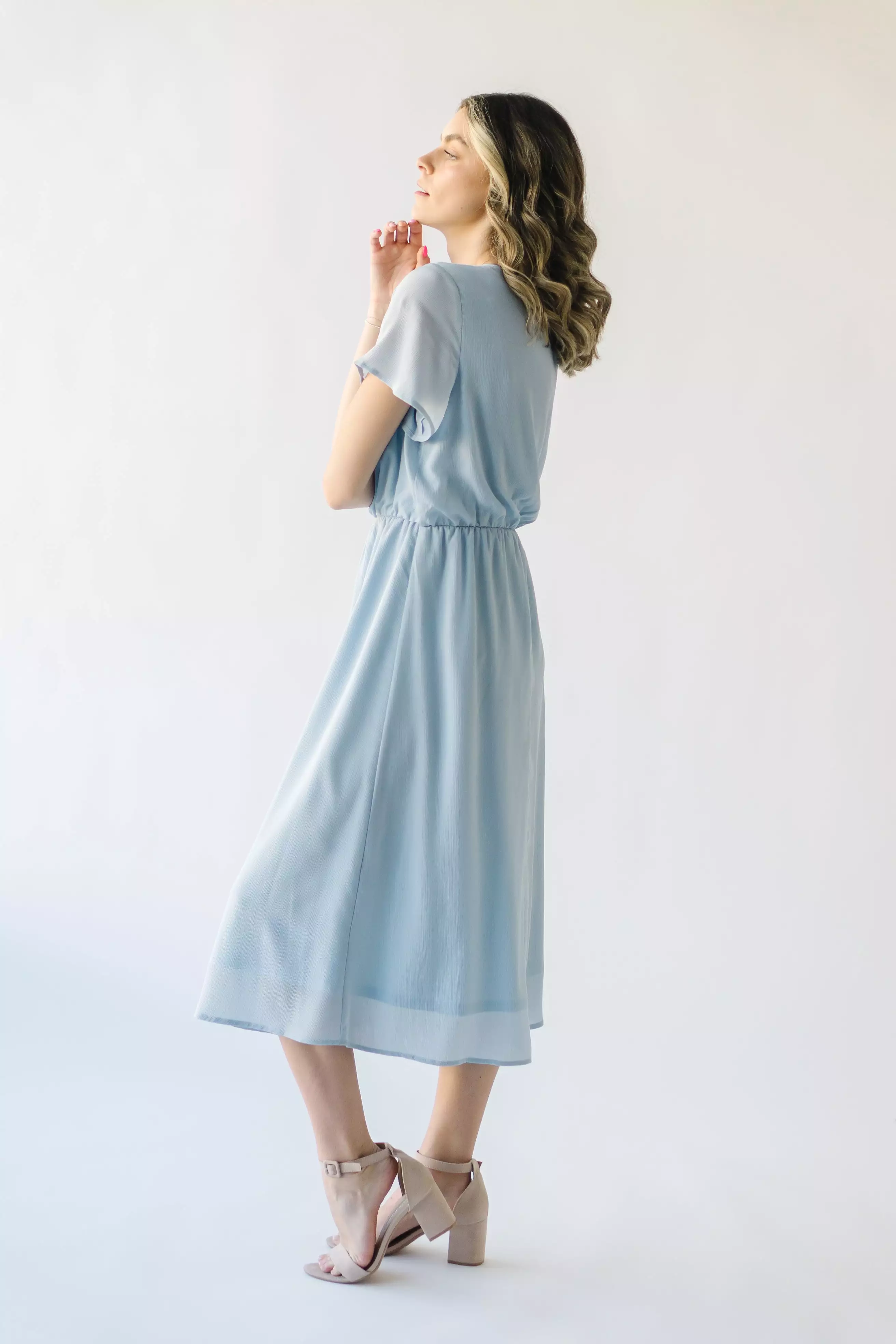 The Derby Dress in Dusty Blue