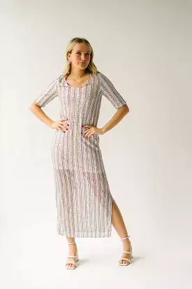 The Kurtz Sequin Dress in Cream Multi